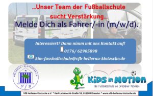 Fußballschule sucht Fahrer/-in (m/w/d)