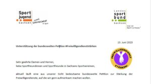 VfB unterstützt die bundesweite Petition #Freiwilligendienststärken
