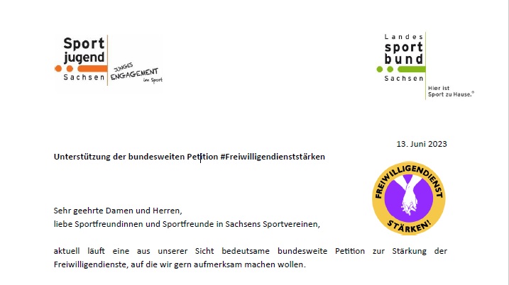 VfB unterstützt die bundesweite Petition #Freiwilligendienststärken