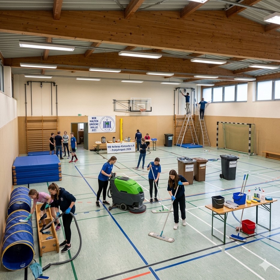 Mehr über den Artikel erfahren Erfolgreicher Frühjahrsputz in unserer Turnhalle