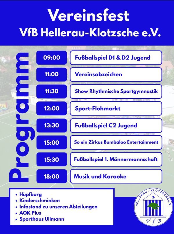 Ablauf Vereinsfest